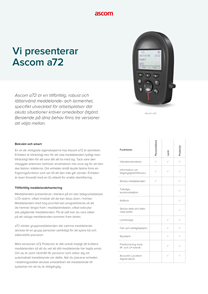 a72 Produkt blad